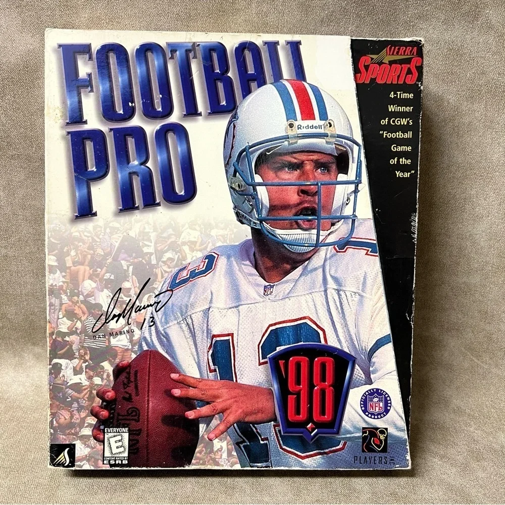 FOOTBALL PRO '98 Dan Marino PC Sierra NFL 1998 Big Box computer